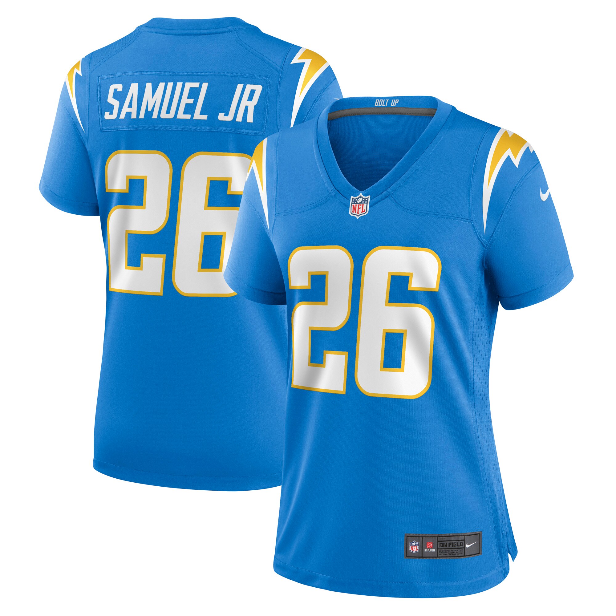 Asante Samuel Jr. Los Angeles Chargers Women's Game Player Jersey - Powder Blue