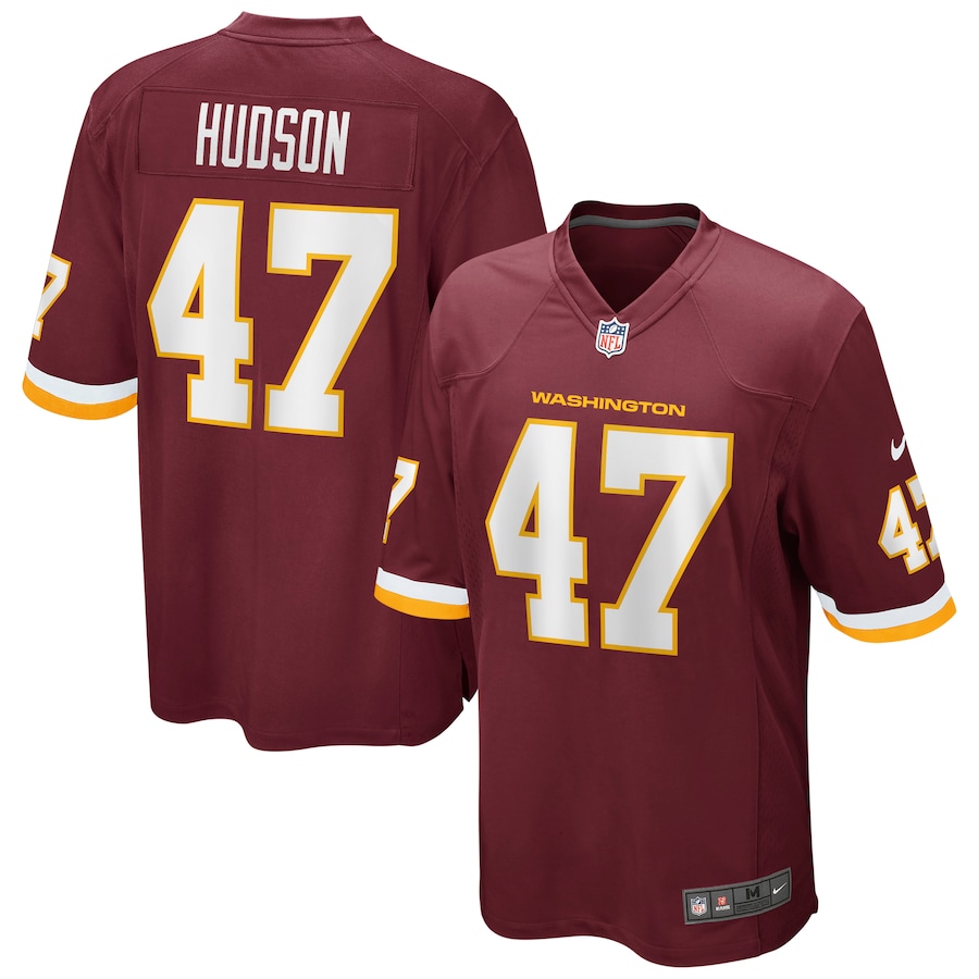 Mens Khaleke Hudson Washington Football Team Burgundy Game Player Jersey