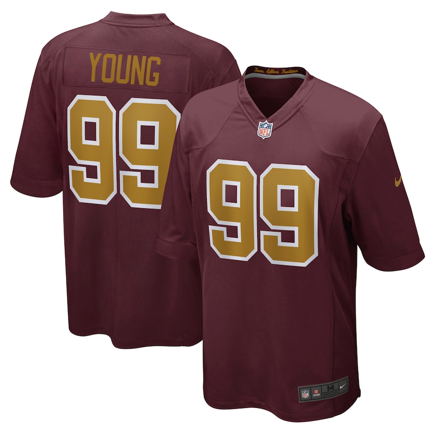 Mens Washington Football Team Chase Young Burgundy Alternate Game Jersey