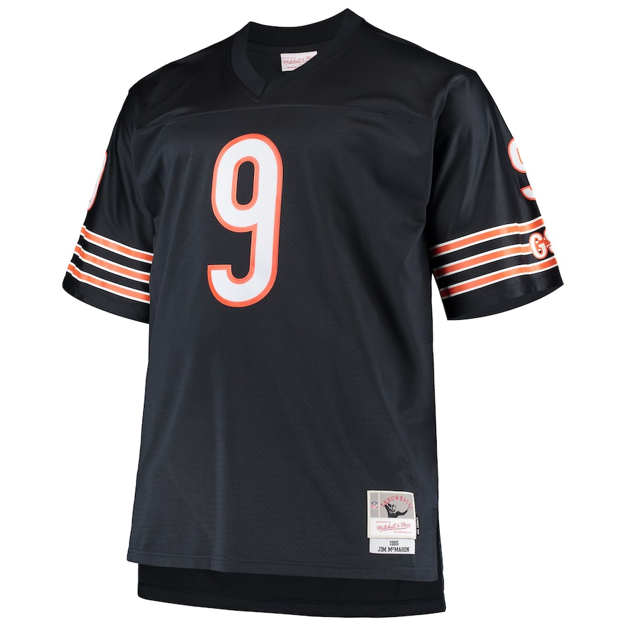 Mens Chicago Bears Jim McMahon Navy Big & Tall 1985 Retired Player Replica Jersey