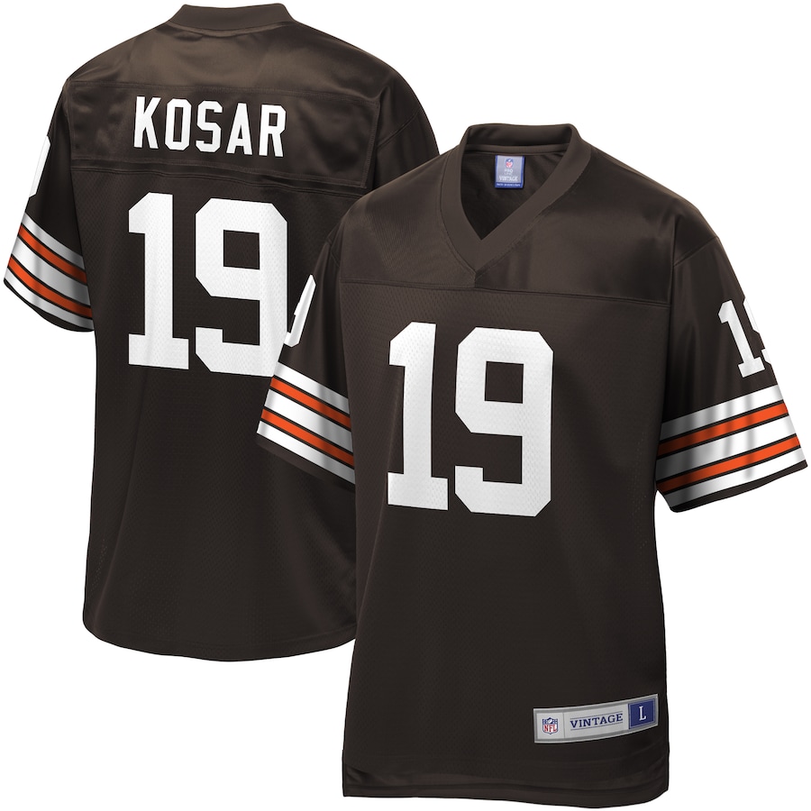 Mens Cleveland Browns Bernie Kosar Pro Line Brown Retired Player Replica Jersey