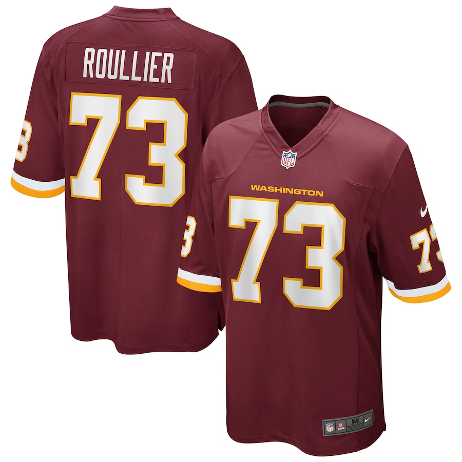 Mens Chase Roullier Washington Football Team Burgundy Game Player Jersey