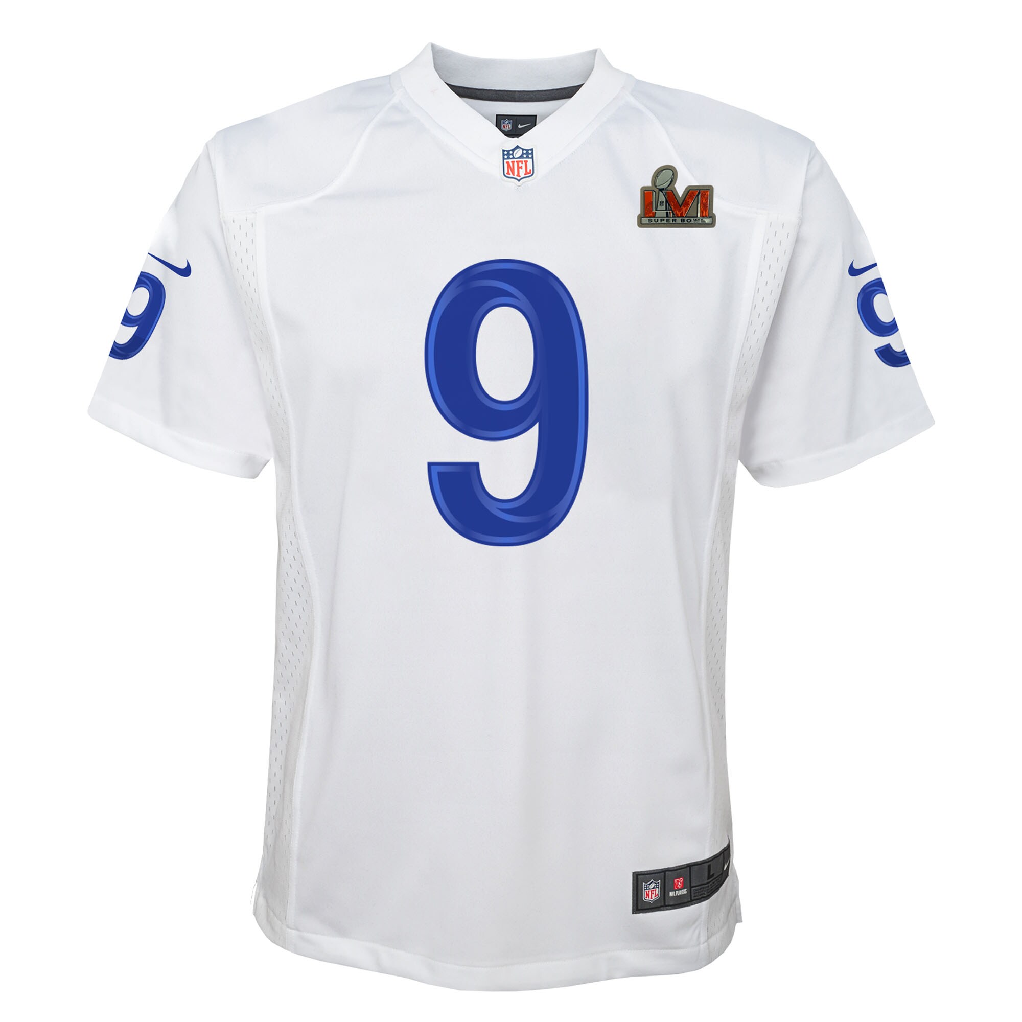 Matthew Stafford Los Angeles Rams Youth Super Bowl LVI Game Patch Jersey - White