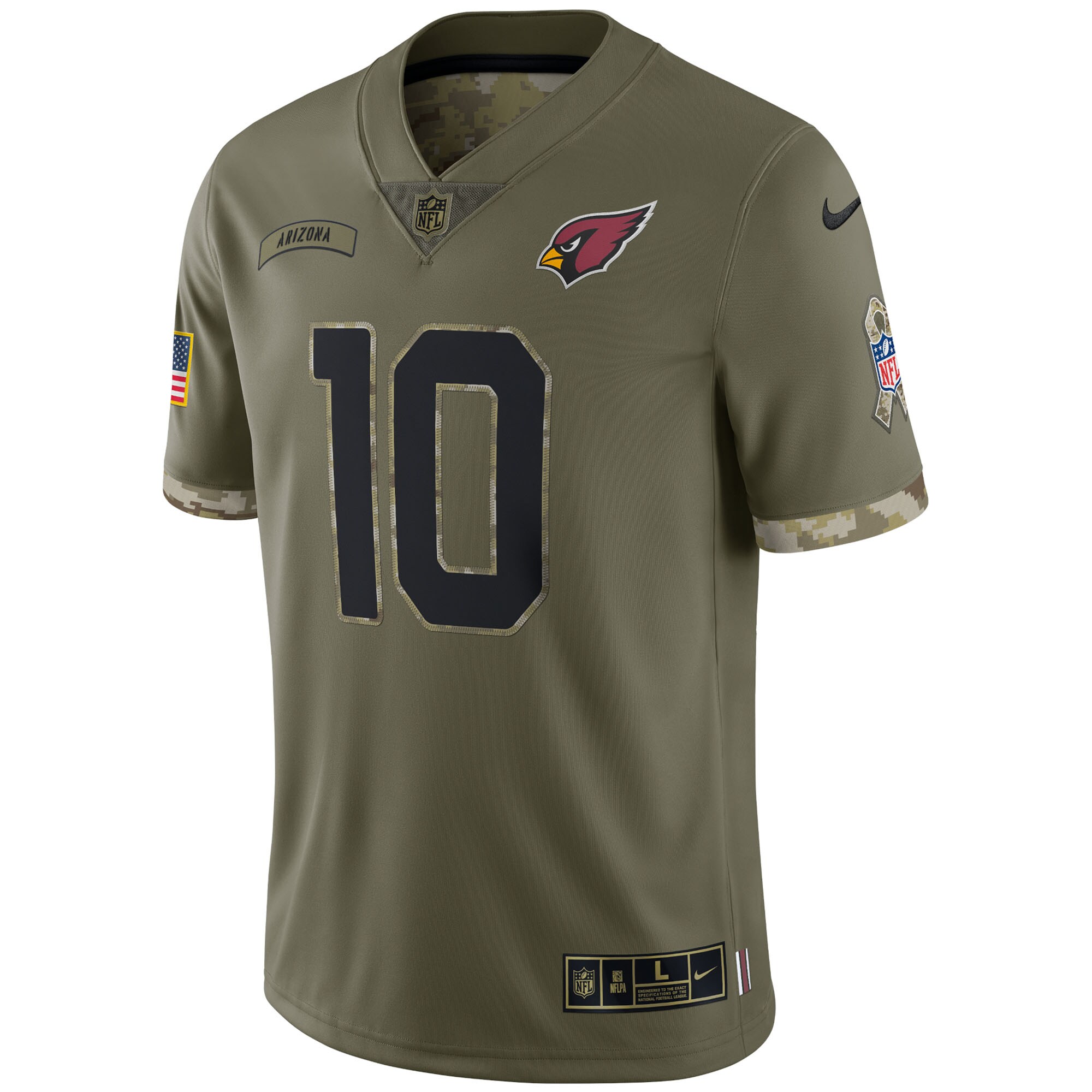 DeAndre Hopkins Arizona Cardinals 2022 Salute To Service Limited Jersey - Olive