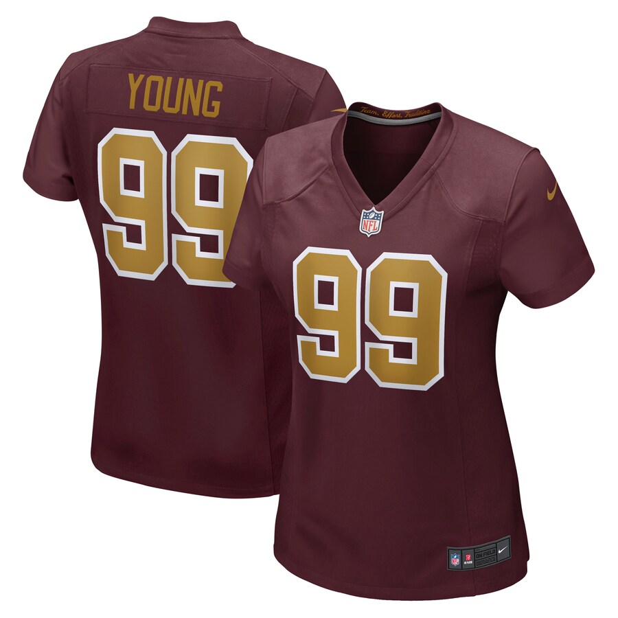 Womens Washington Football Team Chase Young Burgundy Alternate Game Jersey
