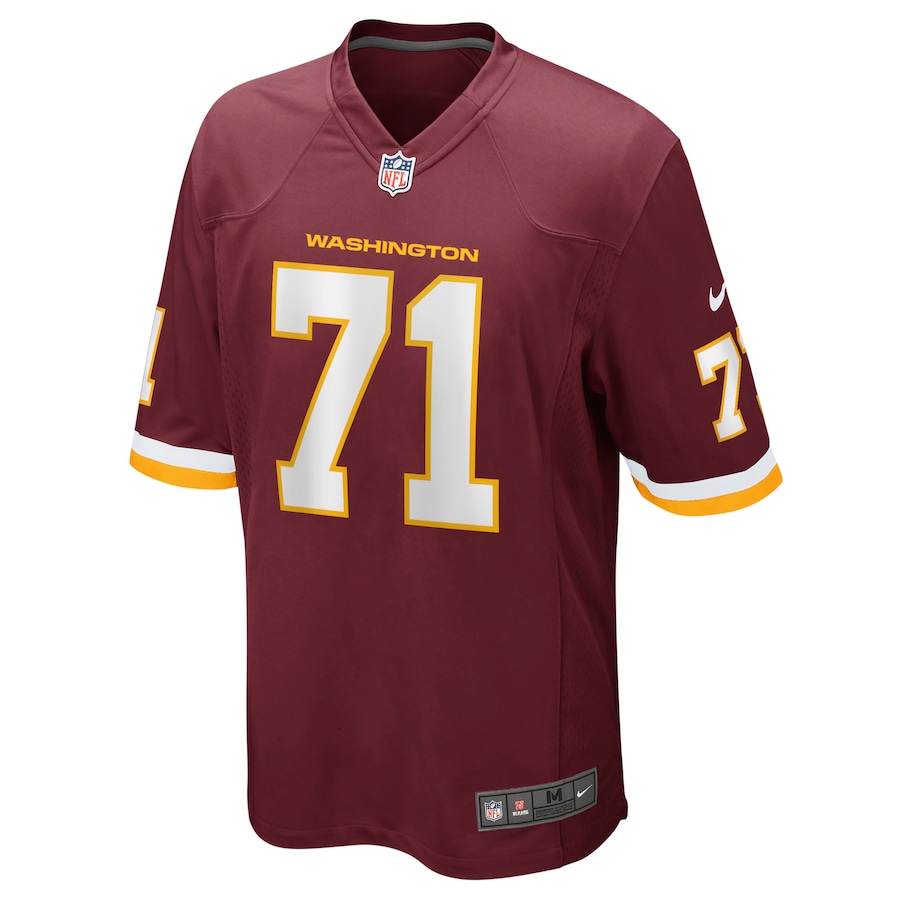 Mens Wes Schweitzer Washington Football Team Burgundy Game Player Jersey