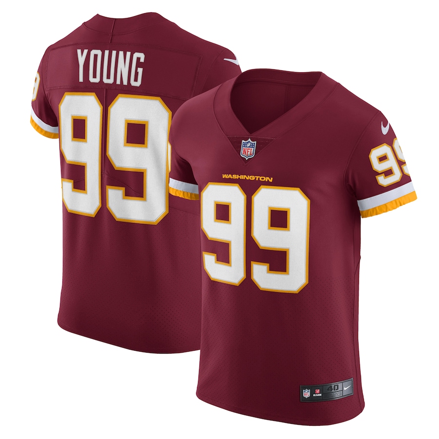 Mens Washington Football Team Chase Young Burgundy Vapor Elite Player Jersey