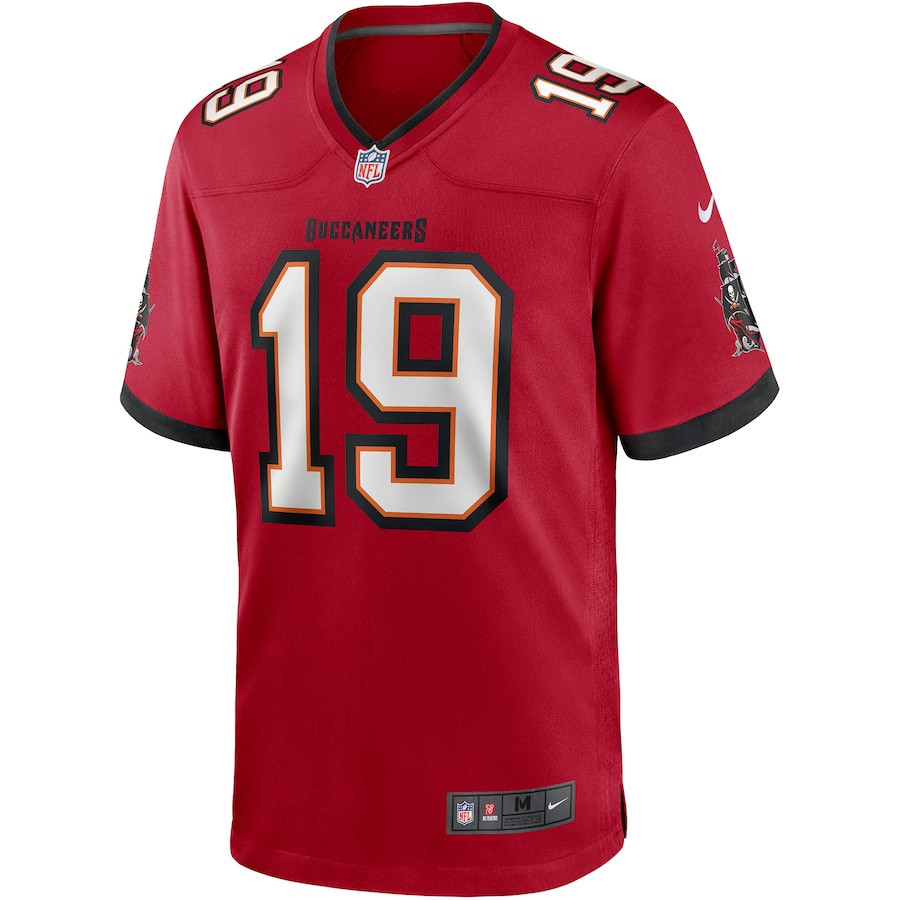Keyshawn Johnson 19 Tampa Bay Buccaneers Men Game Retired Jersey - Red
