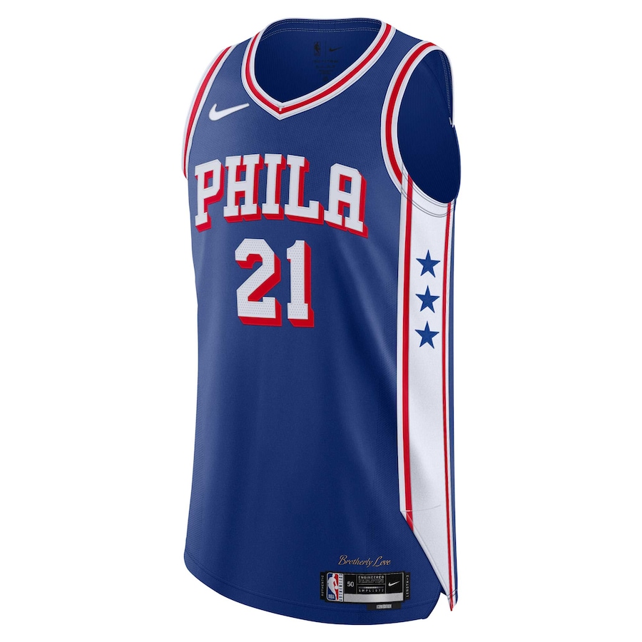 Men's Philadelphia 76ers Joel Embiid Nike Royal Authentic Jersey - Association Edition