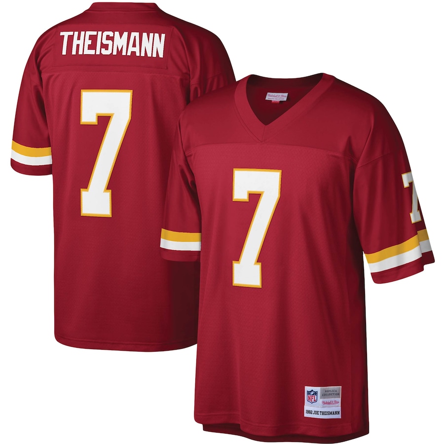 Mens Washington Football Team Joe Theismann Burgundy Legacy Replica Jersey
