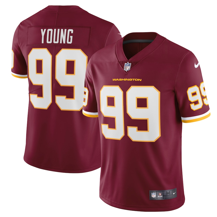 Mens Washington Football Team Chase Young Burgundy Vapor Limited Jersey