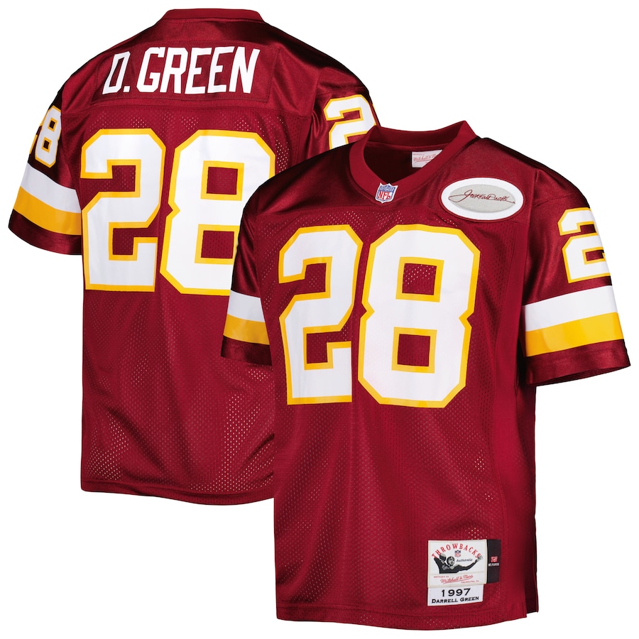 Mens Washington Football Team 1997 Darrell Green Burgundy Authentic Throwback Retired Player Jersey