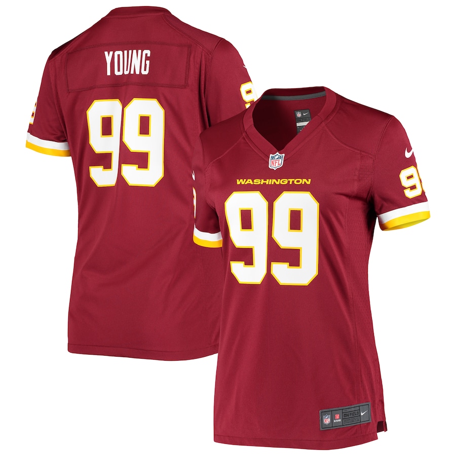 Womens Washington Football Team Chase Young Burgundy Player Game Jersey