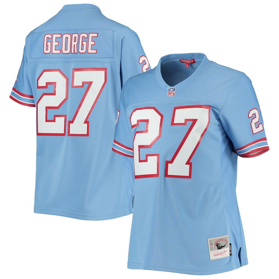 Womens Houston Oilers Eddie George Light Blue Legacy Replica Player Jersey