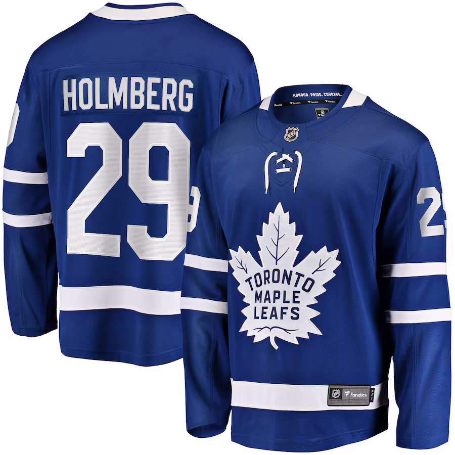 Pontus Holmberg Toronto Maple Leafs Fanatics Home Premier Breakaway Player Jersey - Blue