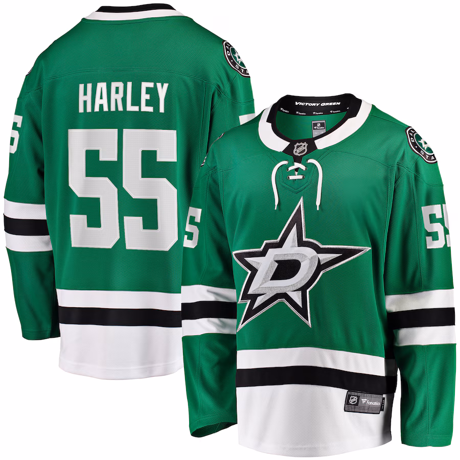 Thomas Harley Dallas Stars Fanatics Home Premier Breakaway Player Jersey - Kelly Green
