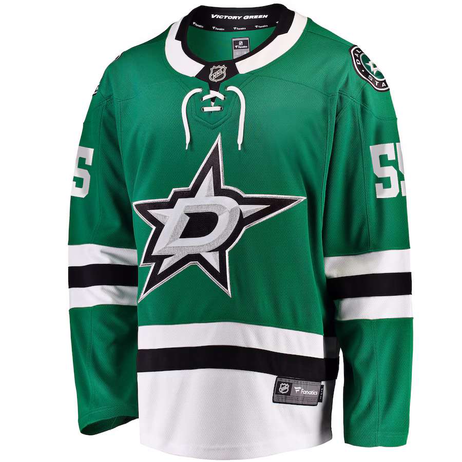 Thomas Harley Dallas Stars Fanatics Home Premier Breakaway Player Jersey - Kelly Green