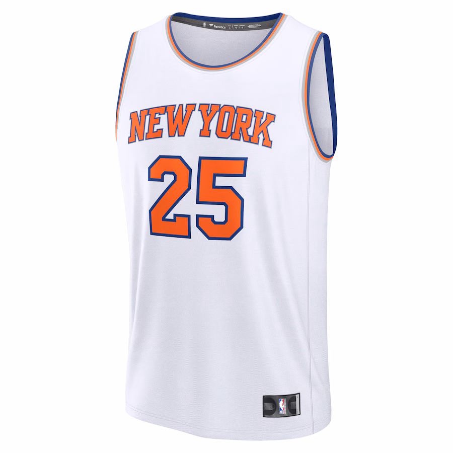 Mikal Bridges New York Knicks Fanatics Fast Break Replica Player Jersey - Association Edition - White