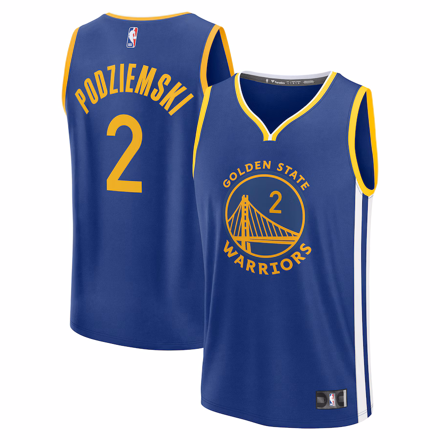 Brandin Podziemski Golden State Warriors Fanatics Fast Break Replica Player Jersey - Icon Edition - Royal