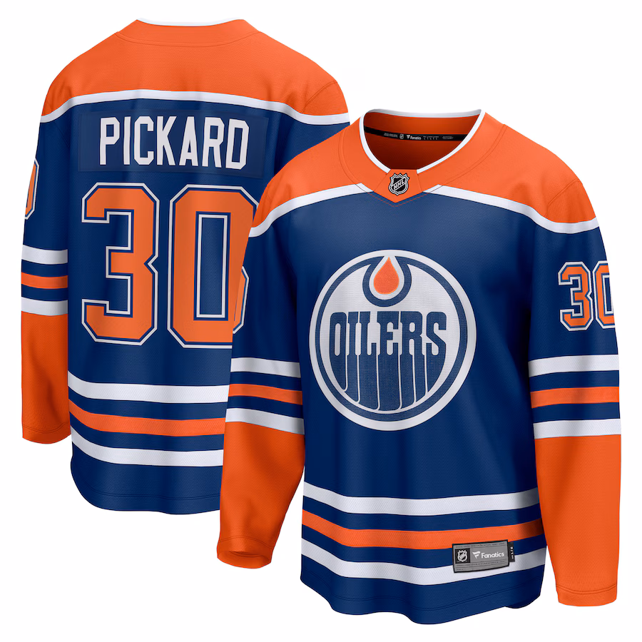 Calvin Pickard Edmonton Oilers Fanatics Home Premier Breakaway Player Jersey - Royal