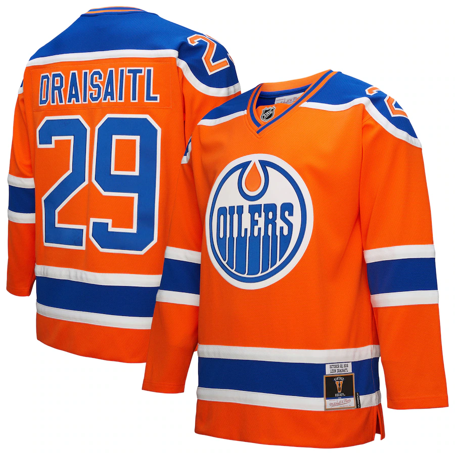 Leon Draisaitl Edmonton Oilers Mitchell & Ness Power Play Jersey - Orange