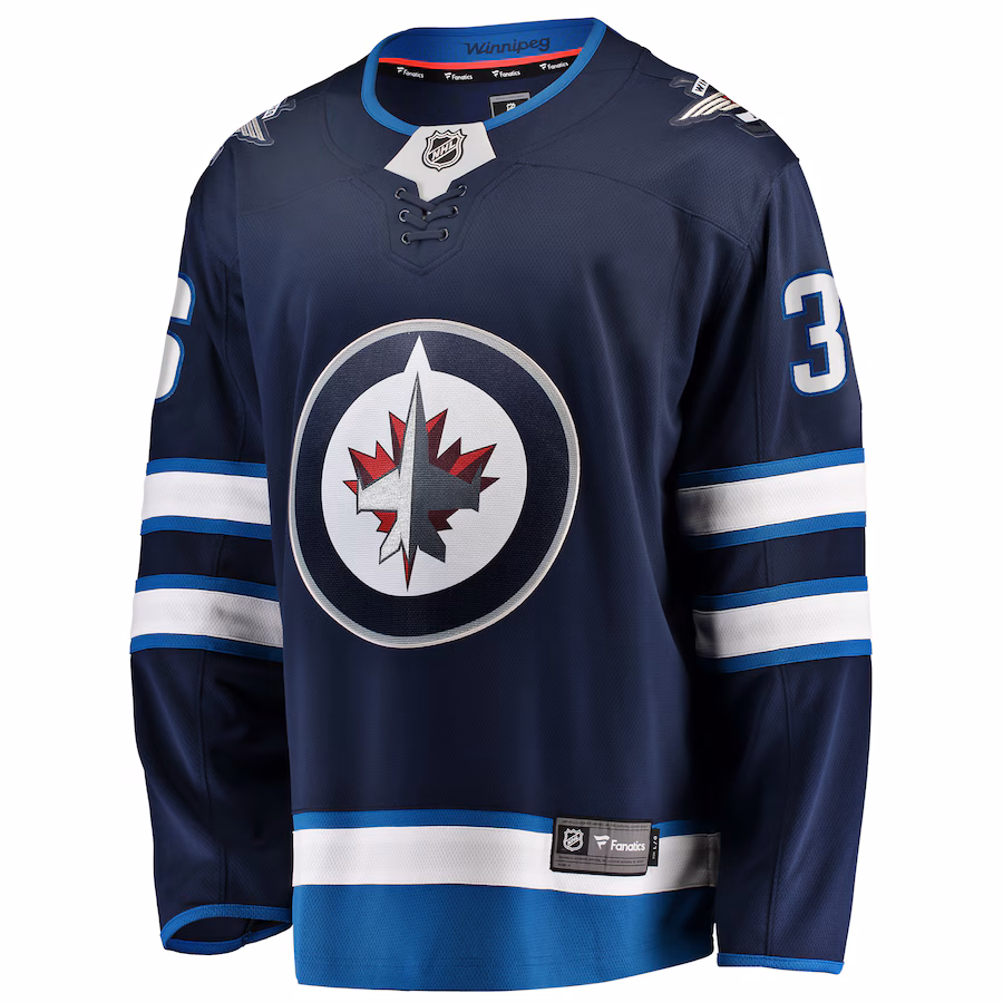 Morgan Barron Winnipeg Jets Fanatics Home Premier Breakaway Player Jersey - Navy