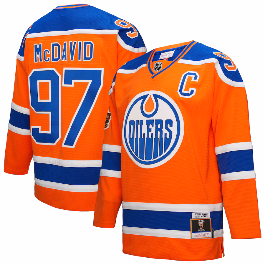 Connor McDavid Edmonton Oilers Mitchell & Ness Power Play Jersey - Orange