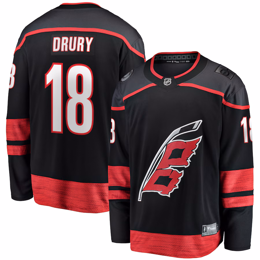 Jack Drury Carolina Hurricanes Fanatics Home Premier Breakaway Player Jersey - Black