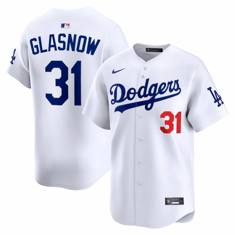 Tyler Glasnow Los Angeles Dodgers Nike Home Limited Player Jersey - White