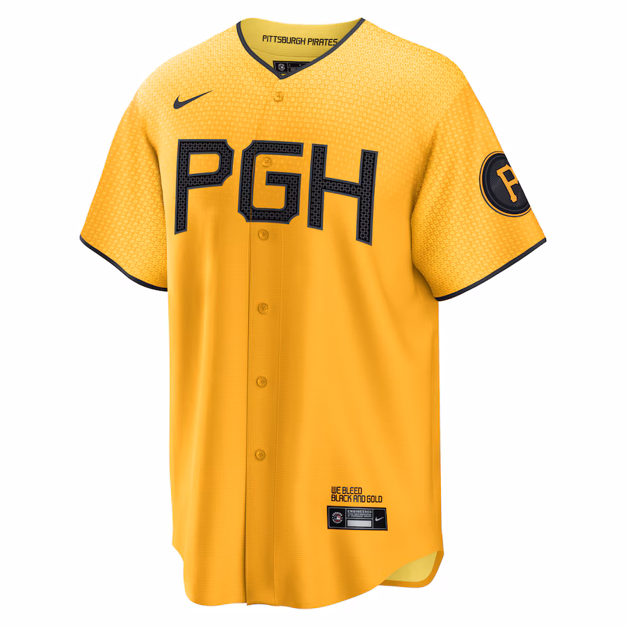 Ke'Bryan Hayes Pittsburgh Pirates Nike City Connect Replica Player Jersey - Gold