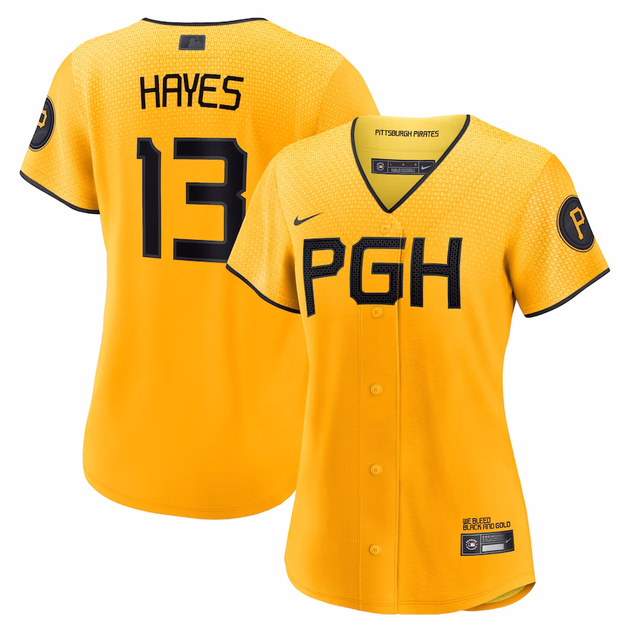 Ke'Bryan Hayes Pittsburgh Pirates Nike Women's City Connect Replica Player Jersey - Gold