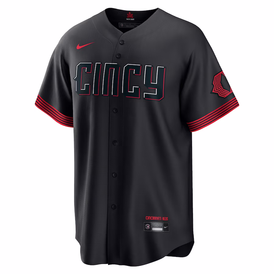 Barry Larkin Cincinnati Reds Nike City Connect Replica Player Jersey - Black