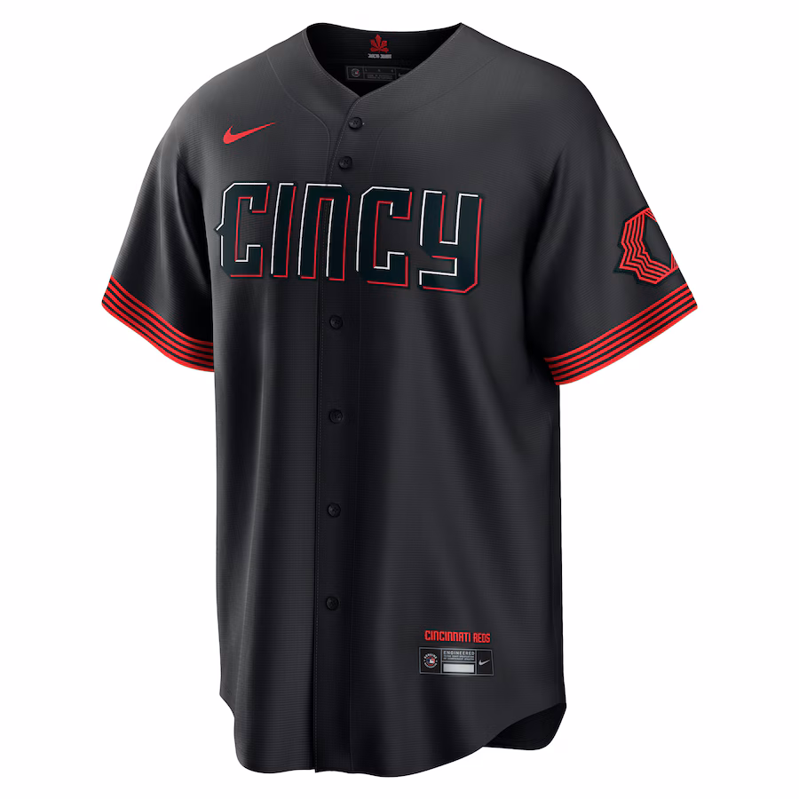 Joe Morgan Cincinnati Reds Nike City Connect Replica Player Jersey - Black