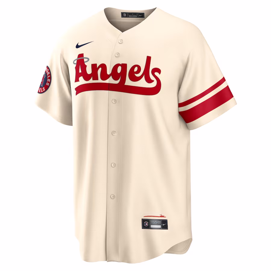 Mike Trout Los Angeles Angels Nike City Connect Replica Player Jersey - Cream