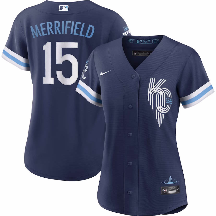 Whit Merrifield Kansas City Royals Nike Women's City Connect Replica Player Jersey - Navy