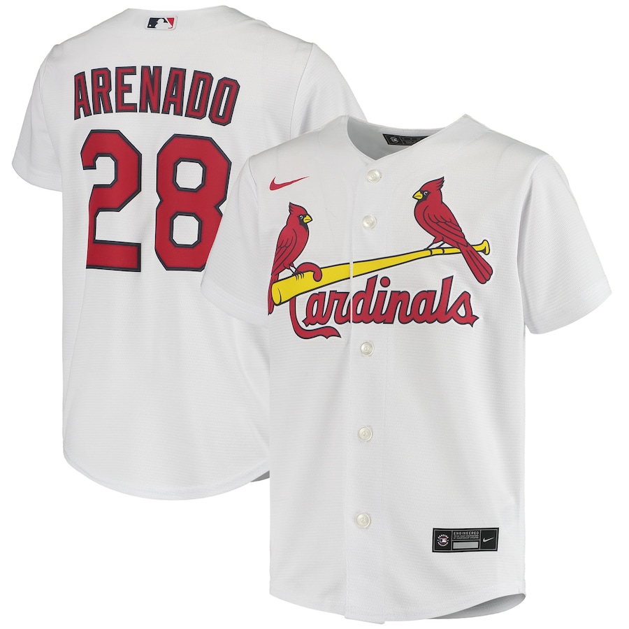 Youth St. Louis Cardinals Nolan Arenado White Alternate Replica Player Jersey