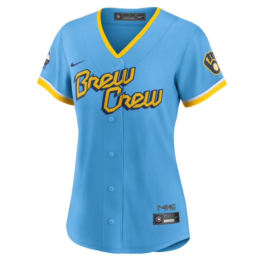 Women's Milwaukee Brewers Powder Blue City Connect Replica Team Jersey