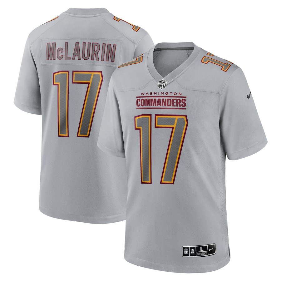 Mens Washington Commanders Terry McLaurin Gray Atmosphere Fashion Game Jersey