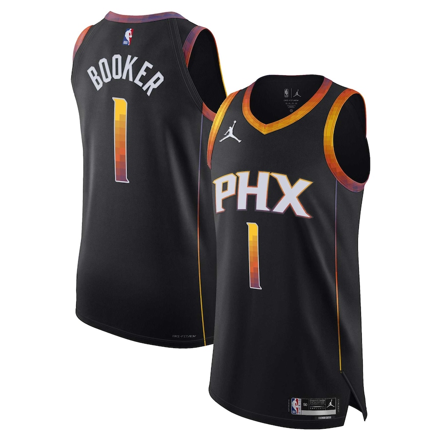 Men's Phoenix Suns Devin Booker Jordan Brand Black Authentic Player Jersey
