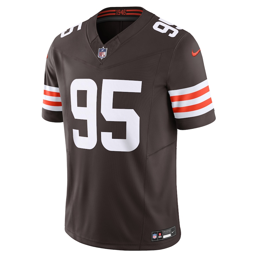 Mens Cleveland Browns Myles Garrett Brown Vapor F.U.S.E. Limited Jersey