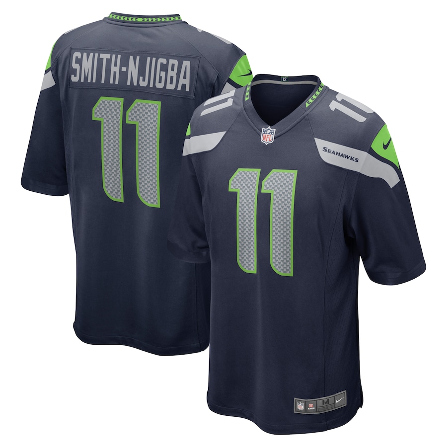 Mens Seattle Seahawks Jaxon Smith-Njigba College Navy 2023 Draft First Round Pick Game Jersey