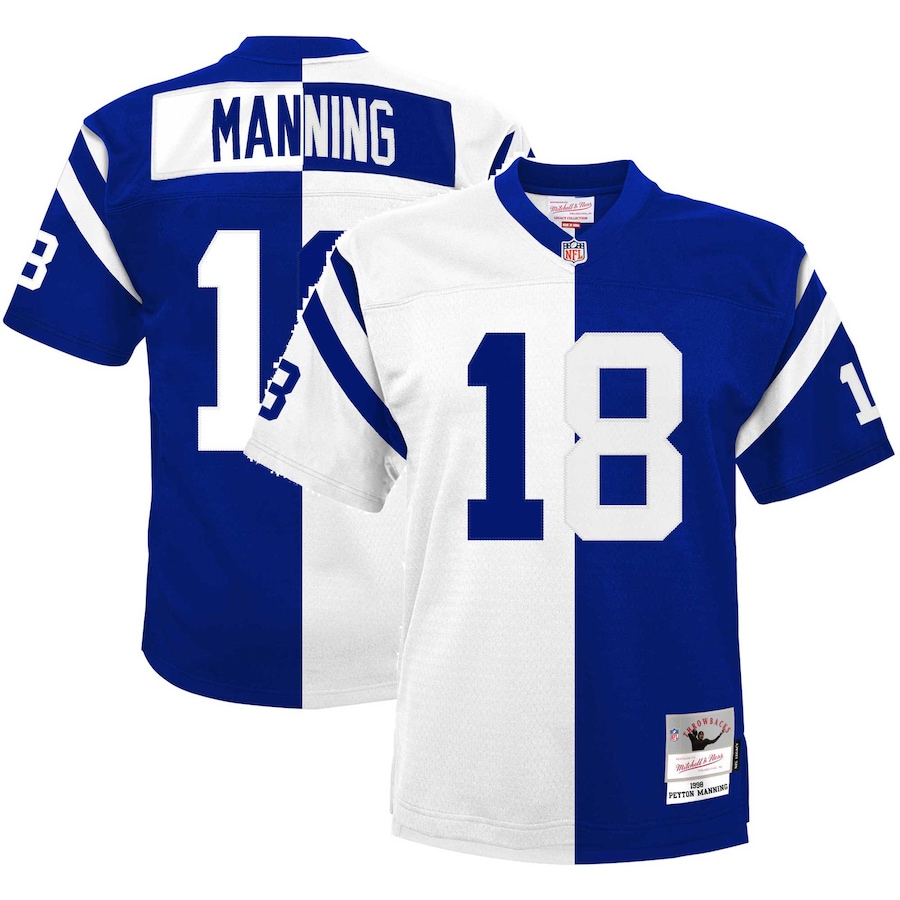 Youth Indianapolis Colts Peyton Manning White/Royal Split Legacy Jersey