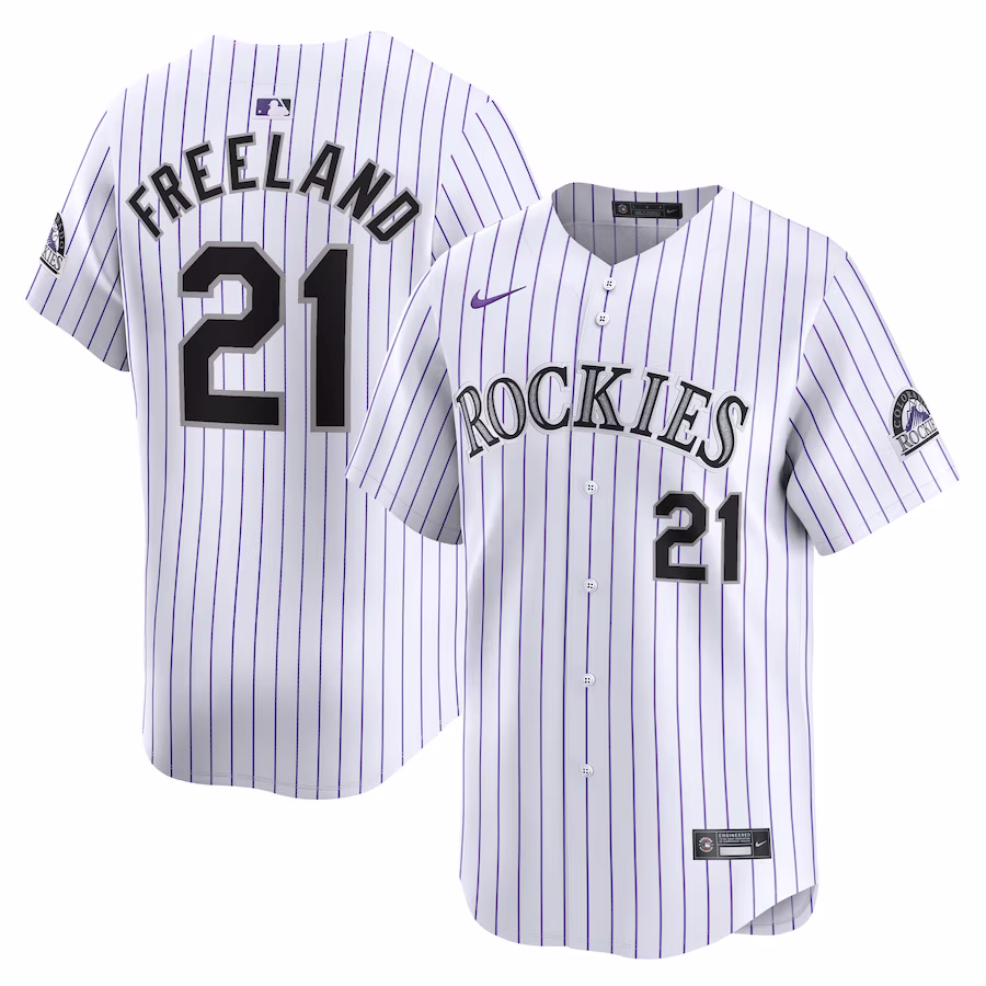 Youth Colorado Rockies Kyle Freeland Nike White Home Limited Player Jersey