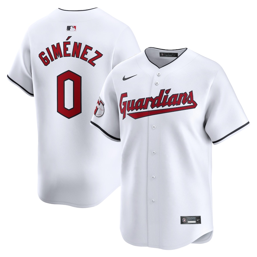 Men's Cleveland Guardians Andres Gimenez White Home Limited Player Jersey