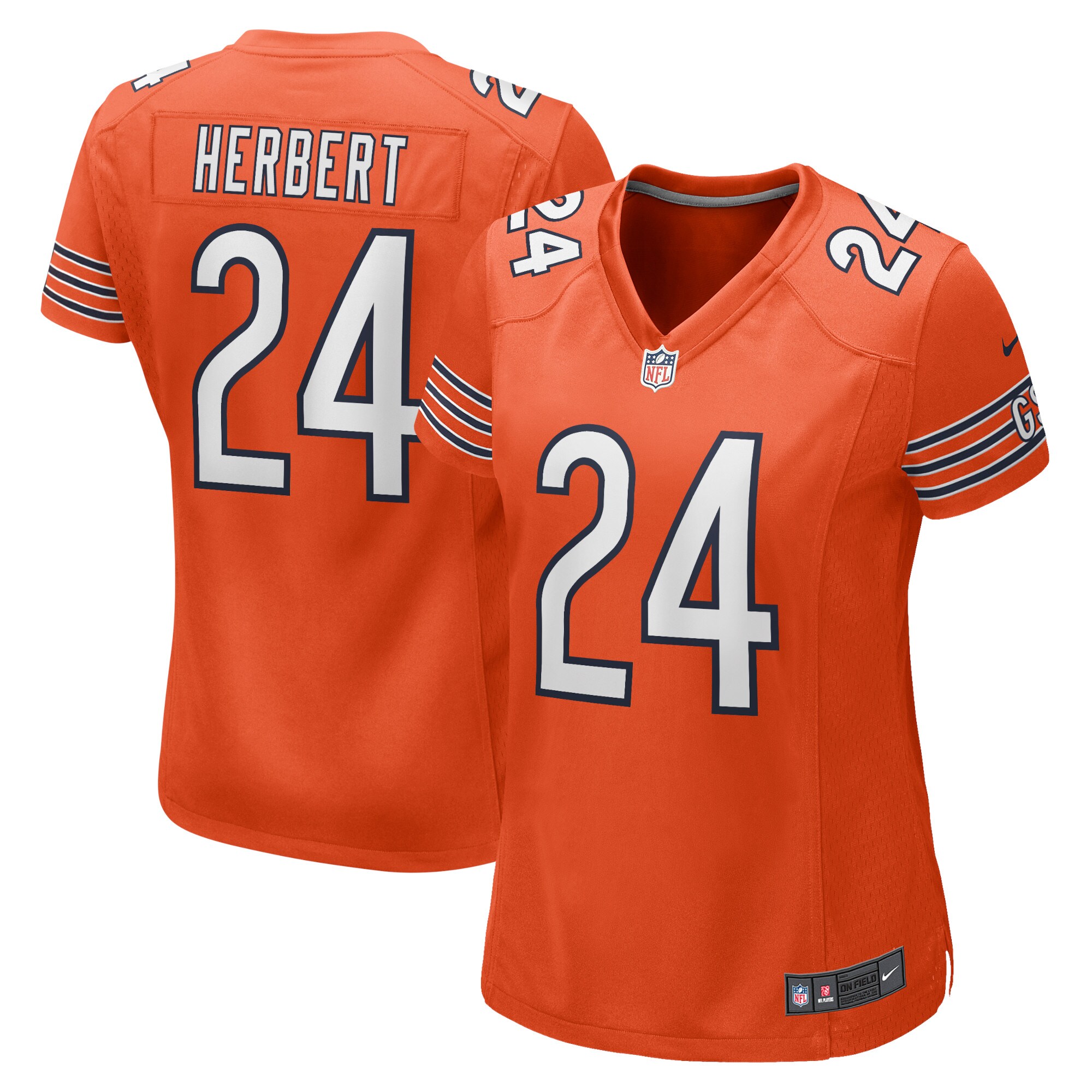 Khalil Herbert Chicago Bears Women's Alternate Game Player Jersey - Orange