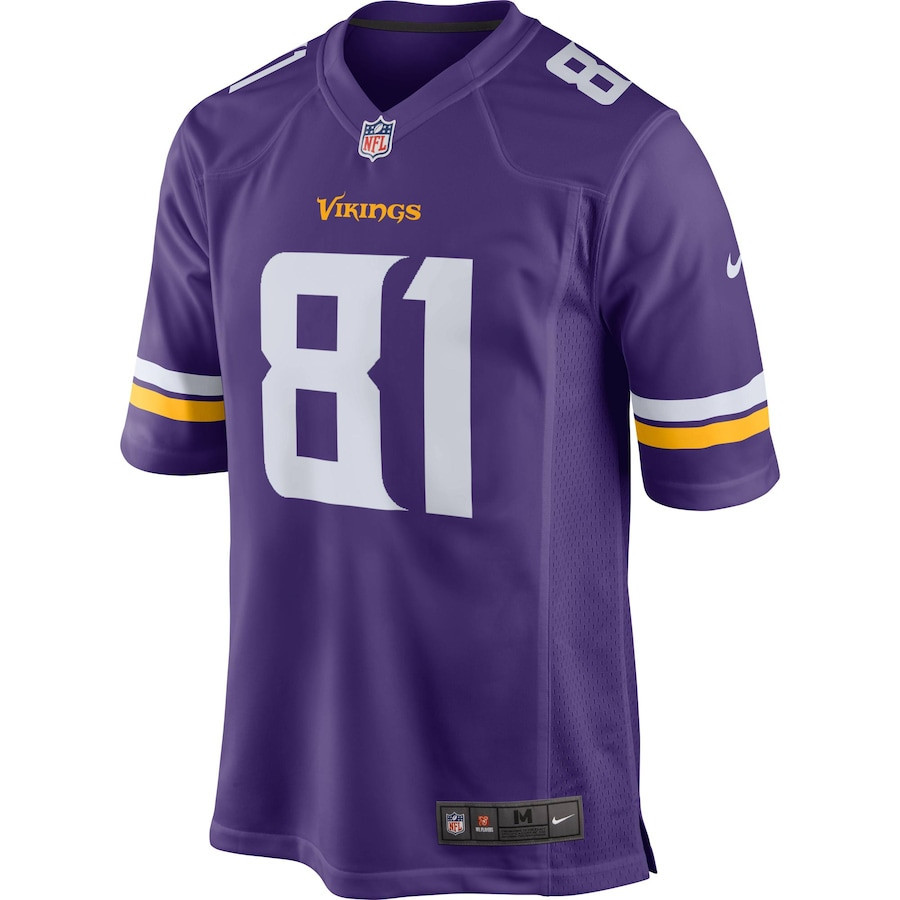 Moritz Bohringer 81 Minnesota Vikings Men Team Color Game Jersey - Purple