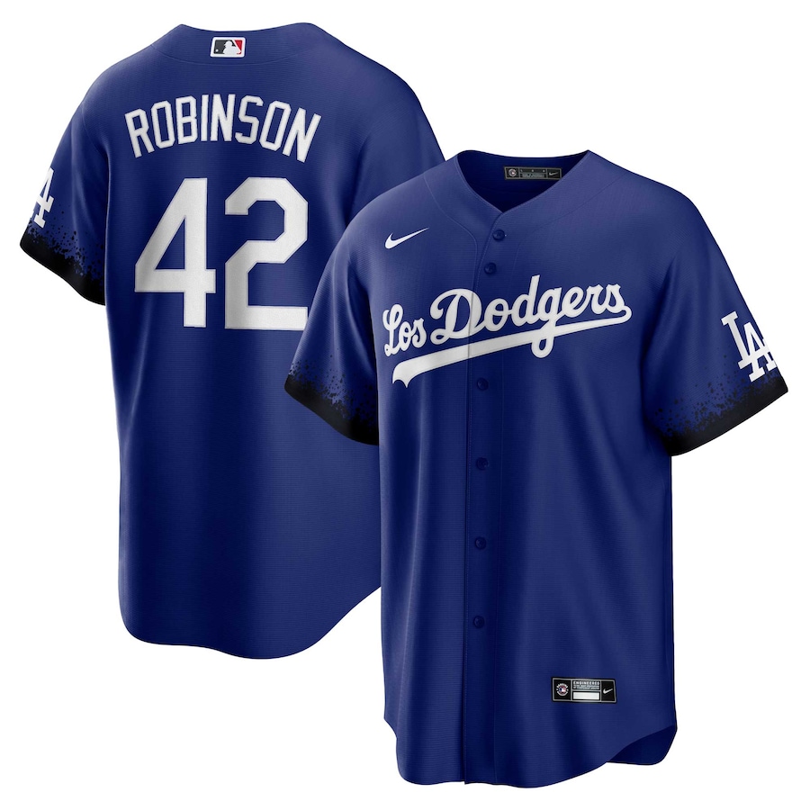 Men's Los Angeles Dodgers Jackie Robinson Royal City Connect Replica Player Jersey