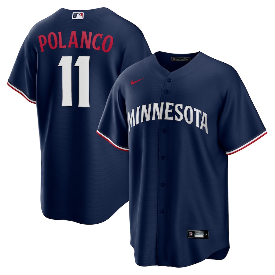 Men's Minnesota Twins Jorge Polanco Navy Alternate Replica Player Jersey