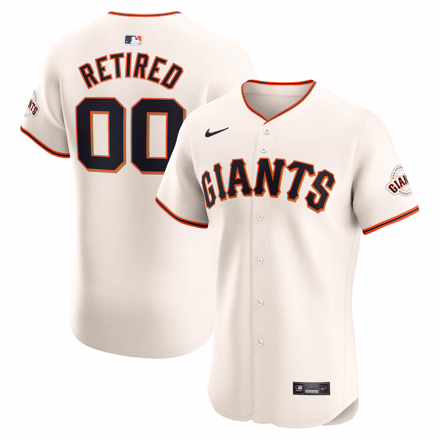Youth San Francisco Giants Nike Cream Home Elite Pick-A-Player Retired Roster Jersey