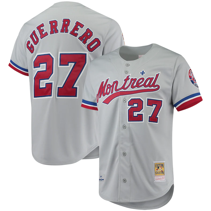 Youth Montreal Expos Vladimir Guerrero Mitchell & Ness Gray Cooperstown Collection Authentic Jersey